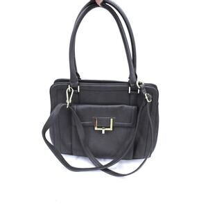 Women's Satchel Faux Leather Handbag with Removable Crossbody Strap Merona Gray